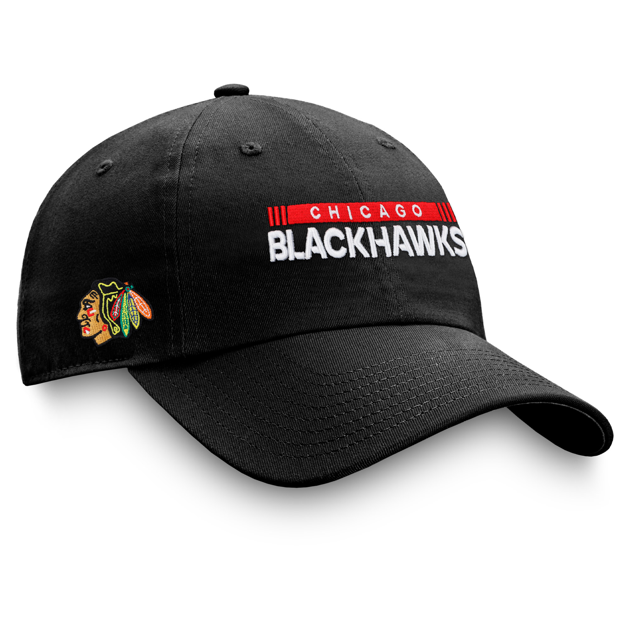 Men's Fanatics Black Chicago Blackhawks Authentic Pro Rink Adjustable Hat - Image 6