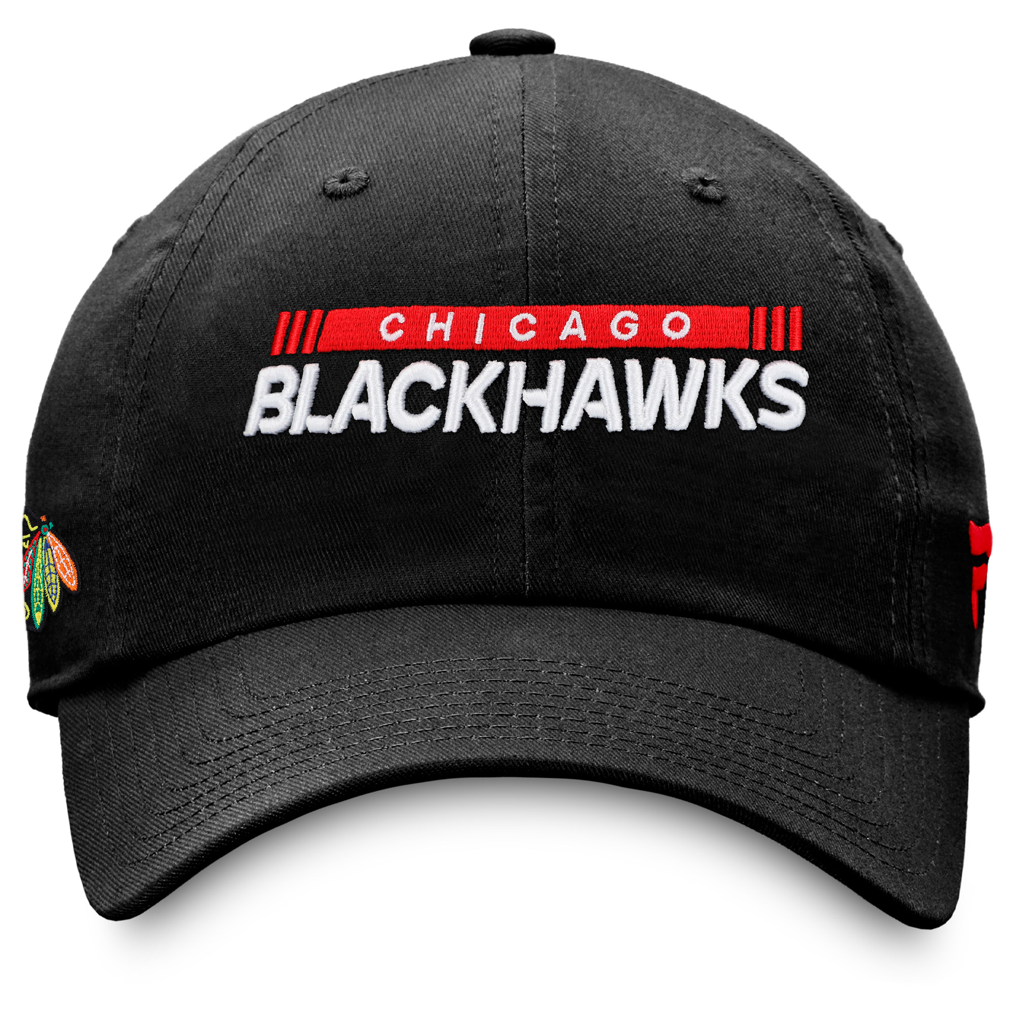 Men's Fanatics Black Chicago Blackhawks Authentic Pro Rink Adjustable Hat - Image 7