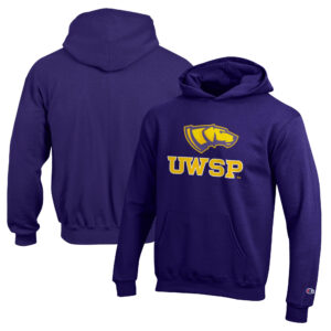 Youth Champion Purple Wisconsin-Stevens Point Pointers Eco Powerblend Pullover Hoodie