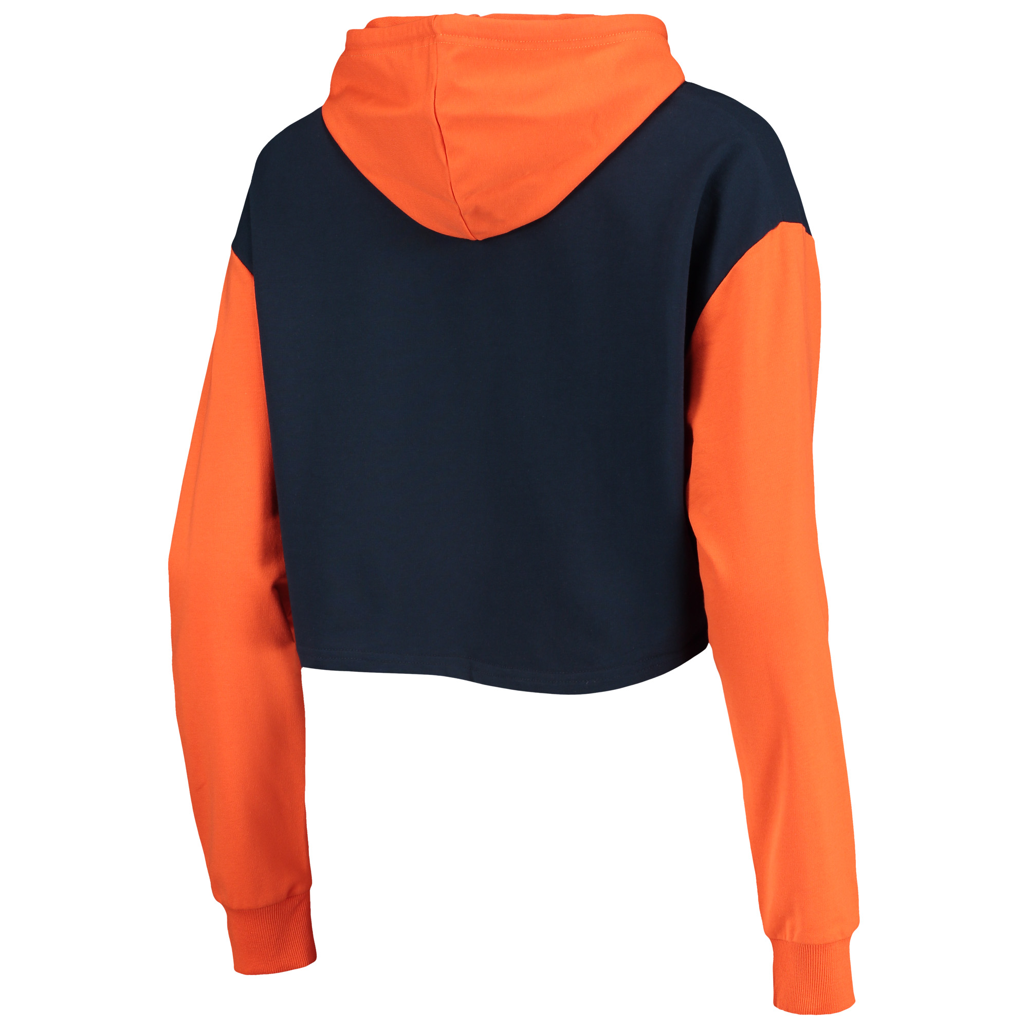Women's FOCO Navy/Orange Houston Astros Color-Block Pullover Hoodie & Shorts Lounge Set - Image 7