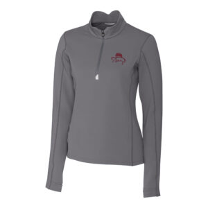 Women's Cutter & Buck Gray Florida State Seminoles Bobby Bowden Traverse Half-Zip Pullover Jacket