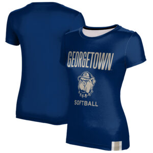 Women's Navy Georgetown Hoyas Softball T-Shirt