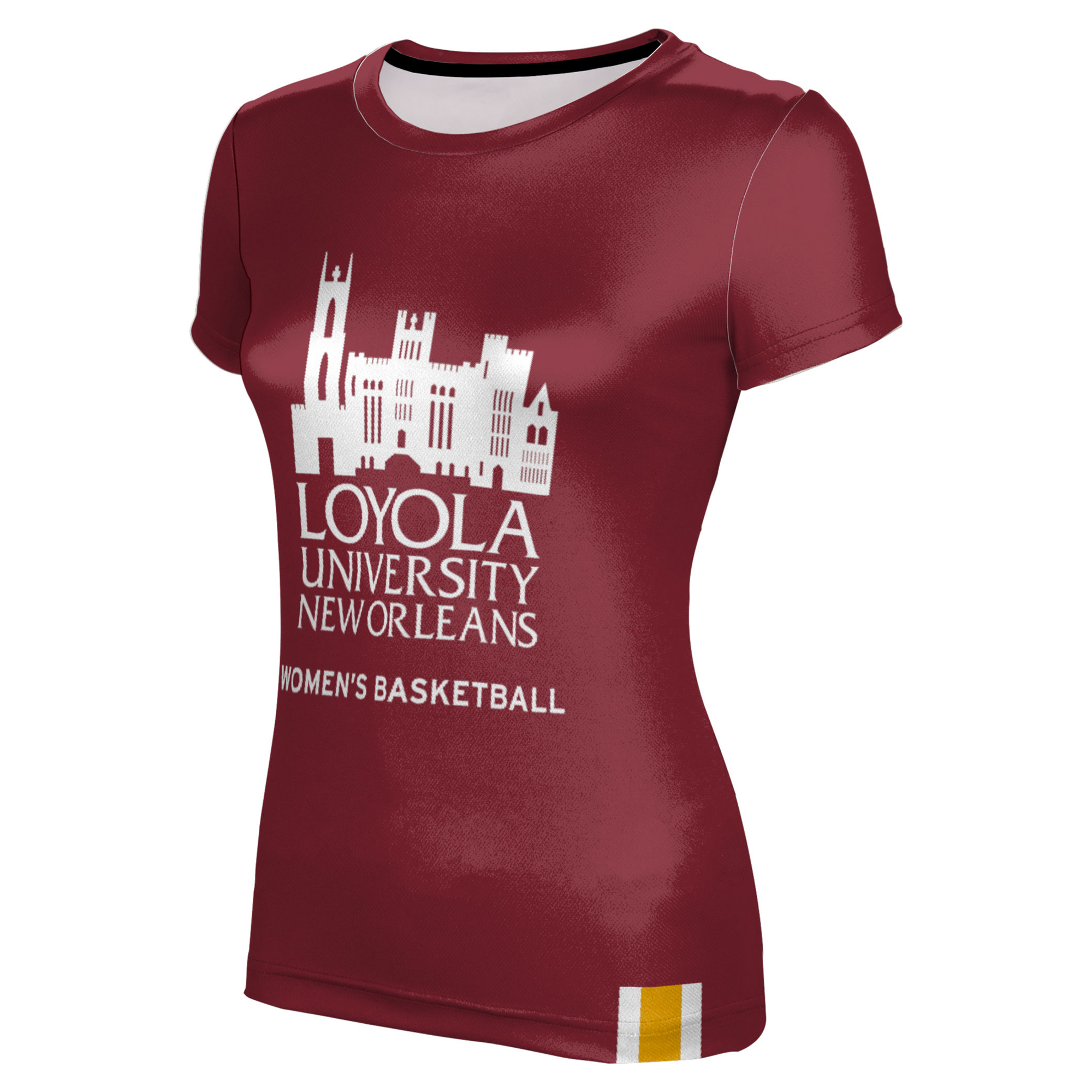 Women's Maroon Loyola New Orleans Wolf Pack Women's Basketball T-Shirt - Image 3