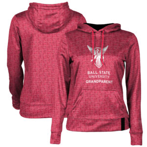 Women's Cardinal Ball State Cardinals Grandparent Pullover Hoodie