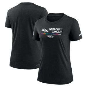 Women's Nike Black Denver Broncos NFL Crucial Catch Performance T-Shirt