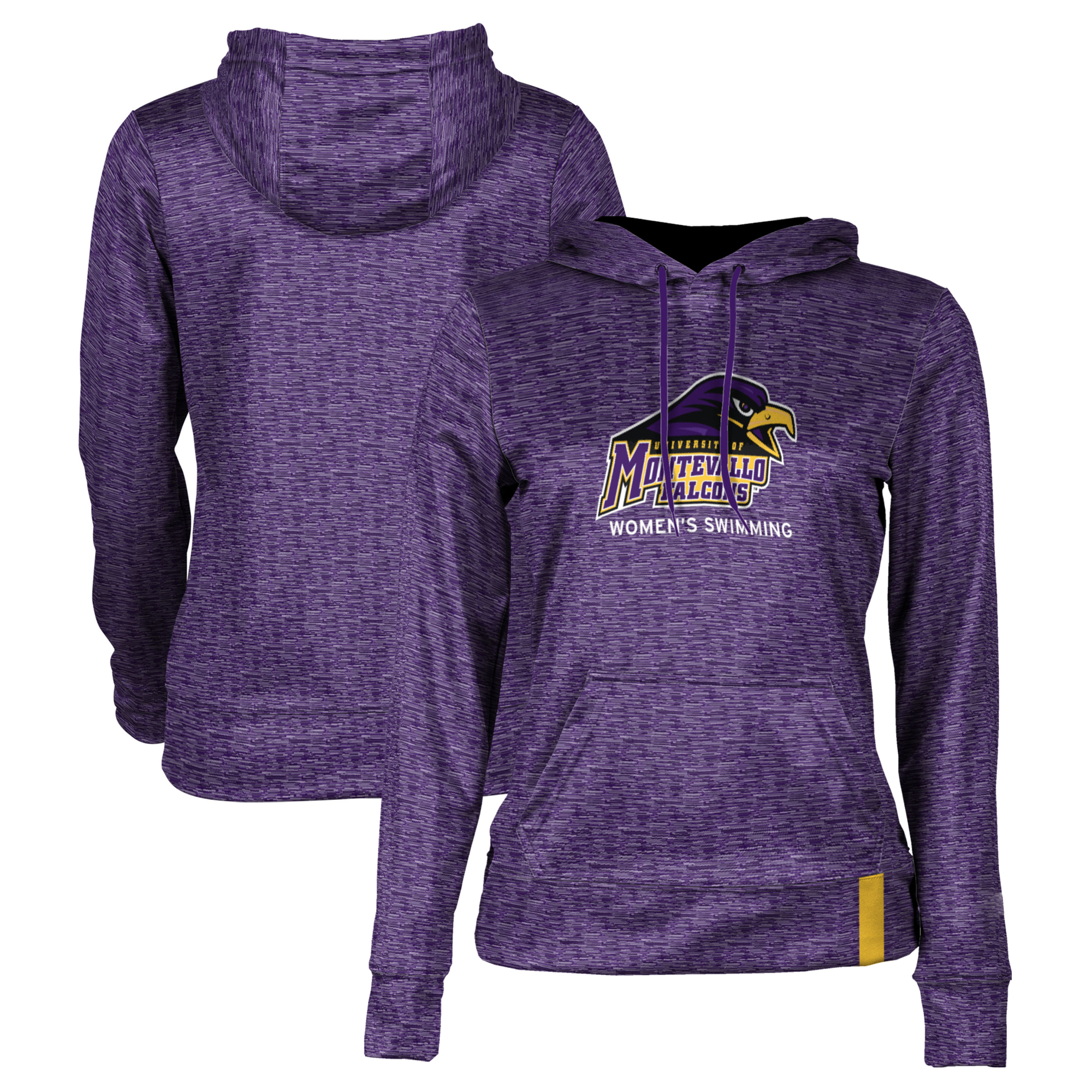 Women's Purple Montevallo Falcons Women's Swimming Pullover Hoodie