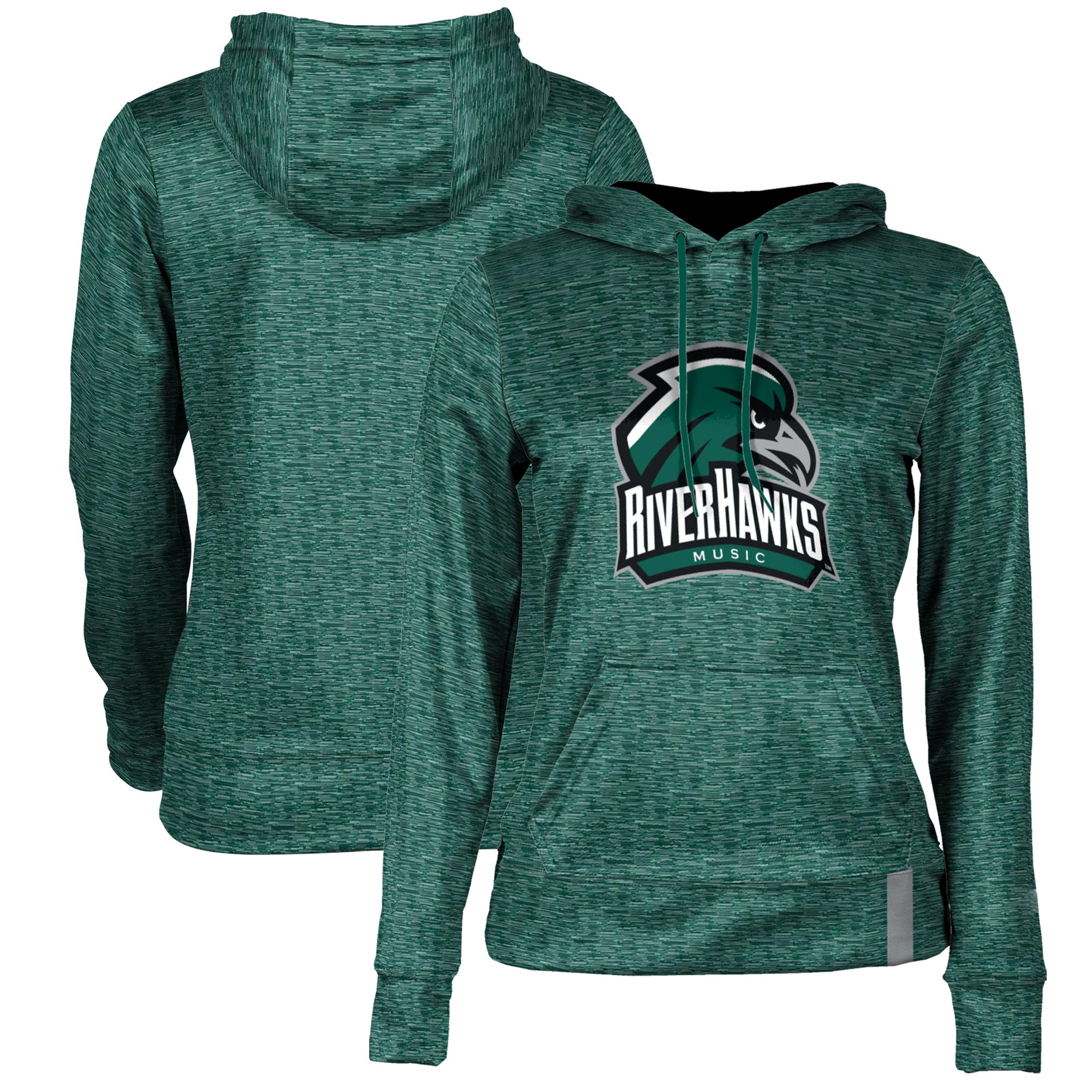 Women's Green Northeastern State Riverhawks Music Pullover Hoodie