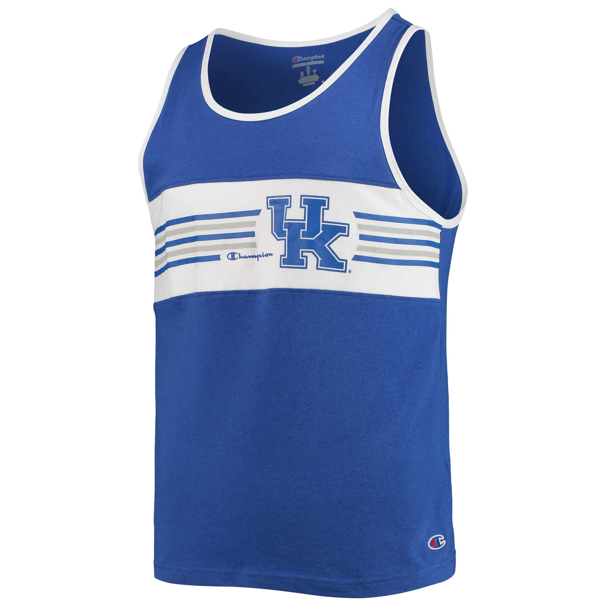Men's Champion Royal Kentucky Wildcats Color Block Tank Top - Image 6