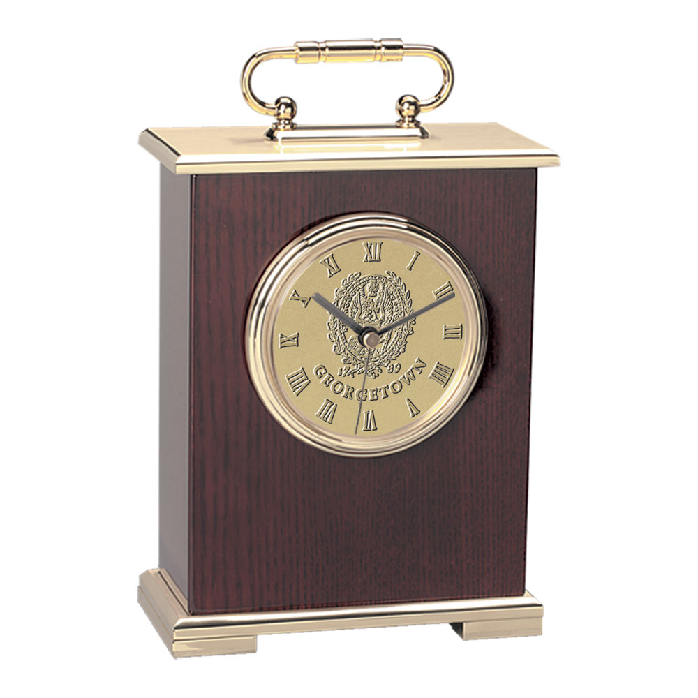 Gold Georgetown Hoyas Team Carriage Clock