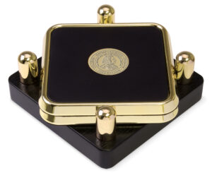 Haverford College Gold 2-Piece Square Coaster Set