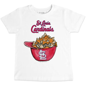 Toddler Tiny Turnip White St. Louis Cardinals Nacho Helmet T-Shirt