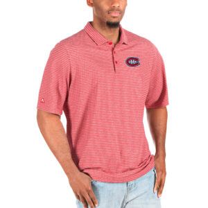Men's Antigua Heathered Red Montreal Canadiens Big & Tall Esteem Polo