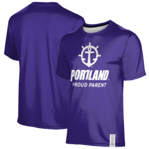 Men's ProSphere Purple Portland Pilots Proud Parent Logo Stripe T-Shirt