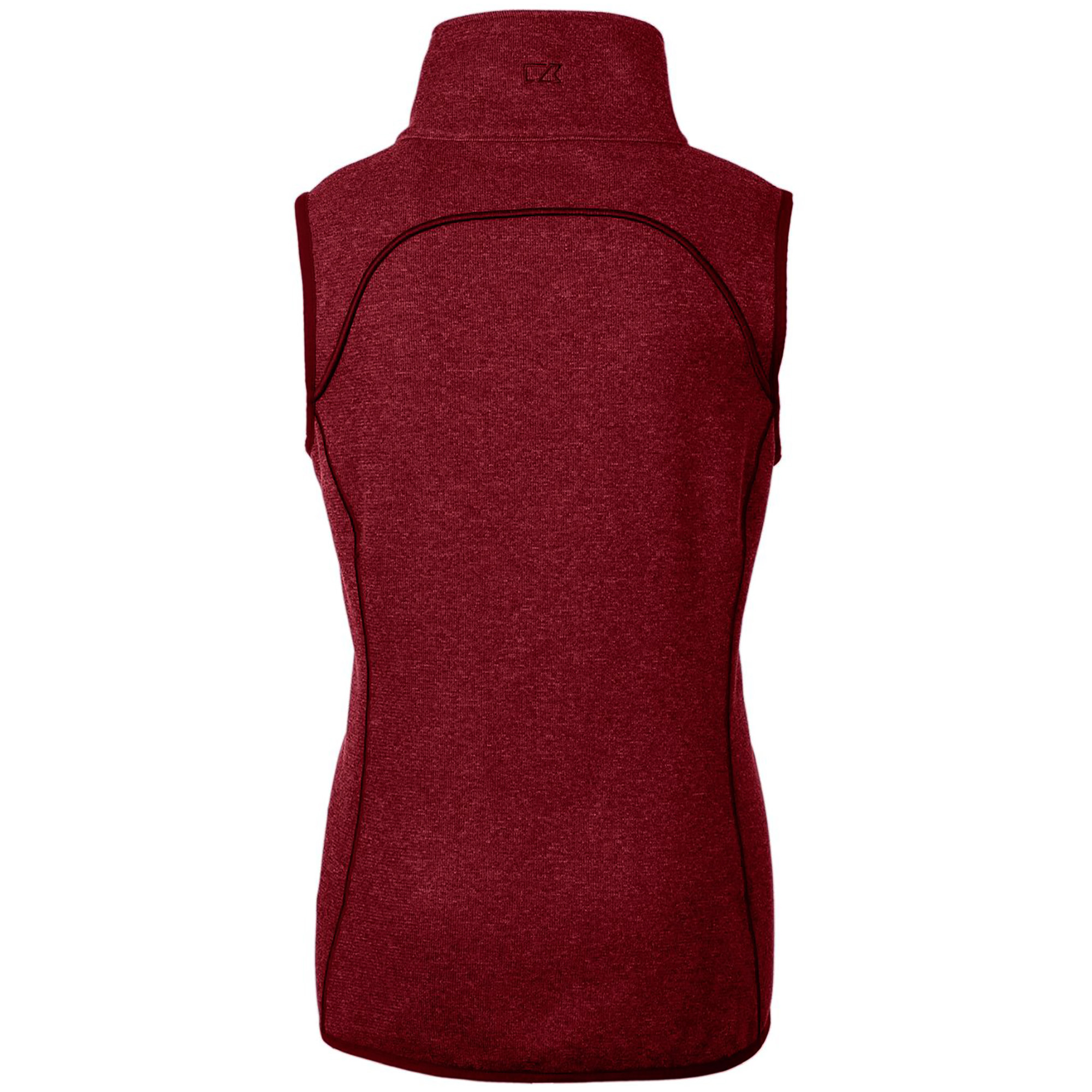 Women's Cutter & Buck Heathered Red Tampa Bay Buccaneers Mainsail Full-Zip Vest - Image 4