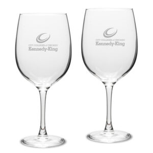 Kennedy-King College Statesmen 19oz. 2-Piece Traditional Robusto Red Wine Table Glass Set