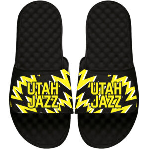 Youth ISlide Black Utah Jazz High Energy Slide Sandal