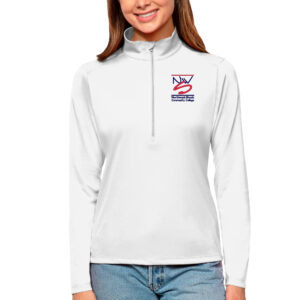 Women's Antigua White Northwest-Shoals Community College Tribute Half-Zip Top
