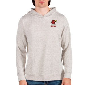 Men's Antigua Oatmeal Illinois Tech Scarlet Hawks Absolute Pullover Hoodie