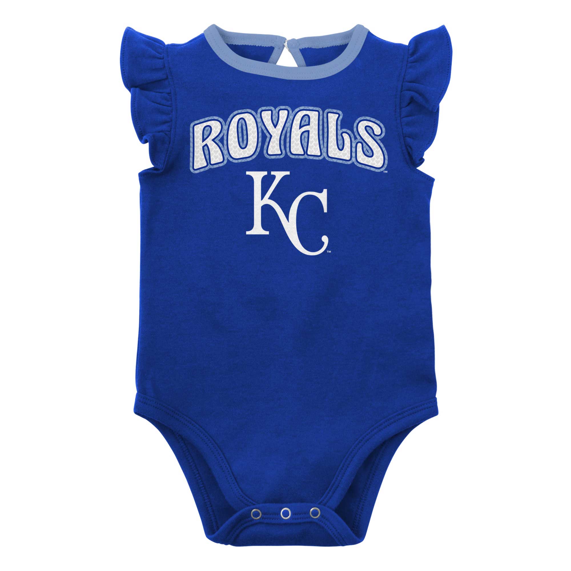 Girls Newborn & Infant Royal/Heather Gray Kansas City Royals Little Fan Two-Pack Bodysuit Set - Image 8