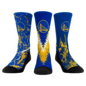 Unisex Rock Em Socks Golden State Warriors Three-Pack Crew Socks Set