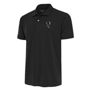 Men's Antigua Charcoal Atlanta Falcons Team Logo Throwback Big & Tall Tribute Polo