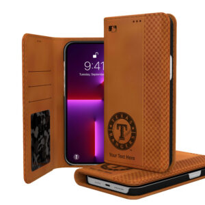 Texas Rangers Personalized Burn Design iPhone Folio Case