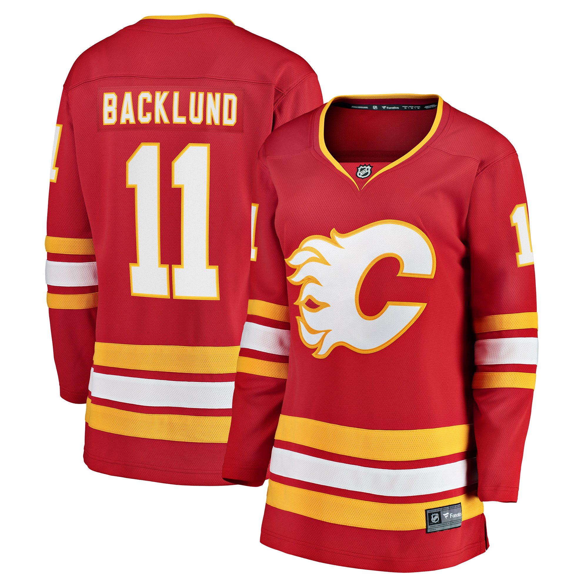 Women's Fanatics Mikael Backlund Red Calgary Flames Home Team Breakaway Player Jersey - Image 5