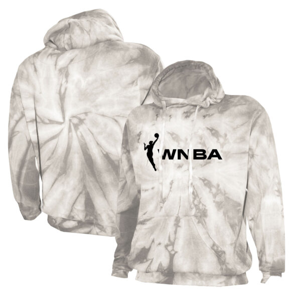 Men's Stitches Silver WNBA Gear Tie-Dye Pullover Hoodie