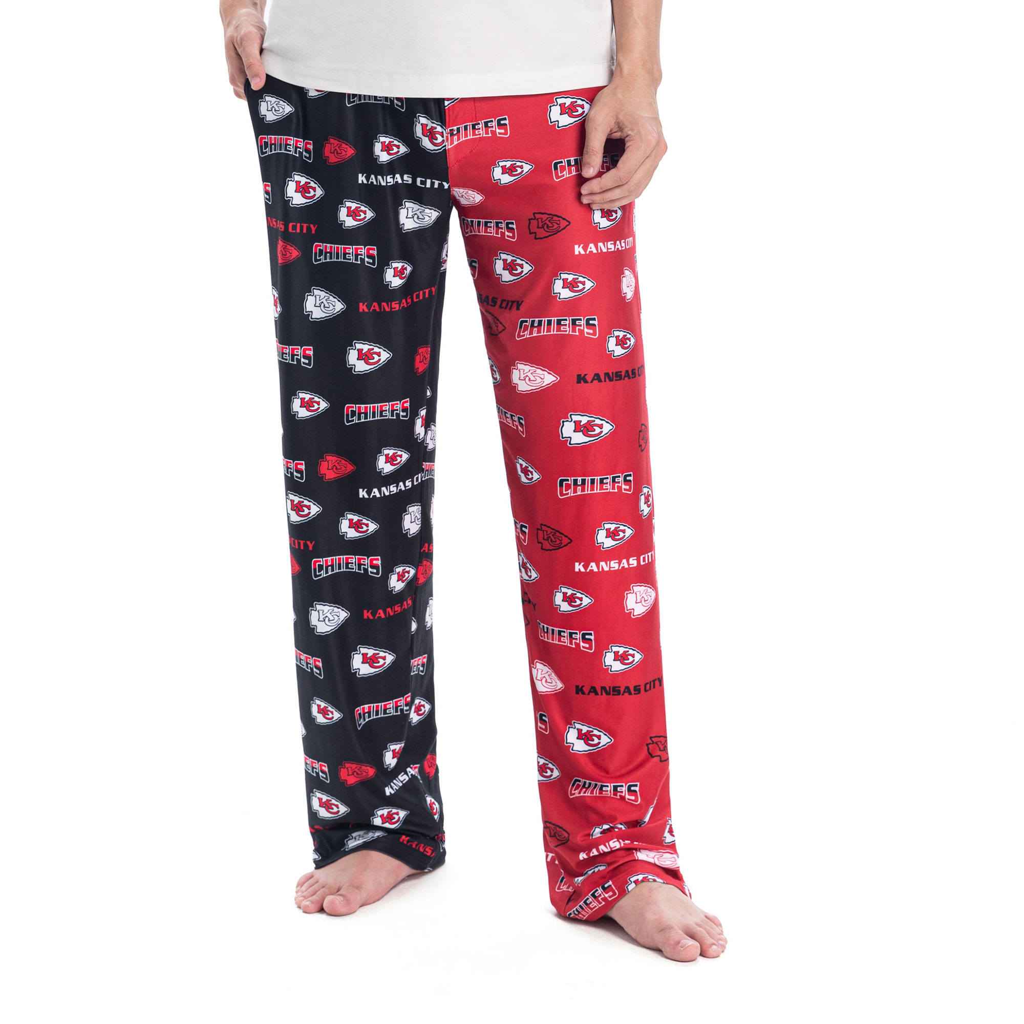 Men's Concepts Sport Red/Black Kansas City Chiefs Breakthrough AOP Knit Split Pants
