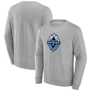 Men's Heather Gray Vancouver Whitecaps FC Logo Pullover Sweatshirt