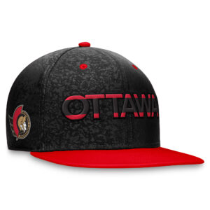 Men's Fanatics  Black/Red Ottawa Senators Authentic Pro Rink Two-Tone Snapback Hat