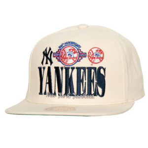 Men's Mitchell & Ness Cream New York Yankees Reframe Retro Snapback Hat