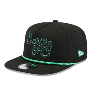 Men's New Era  Black Austin FC Script Golfer Adjustable Hat