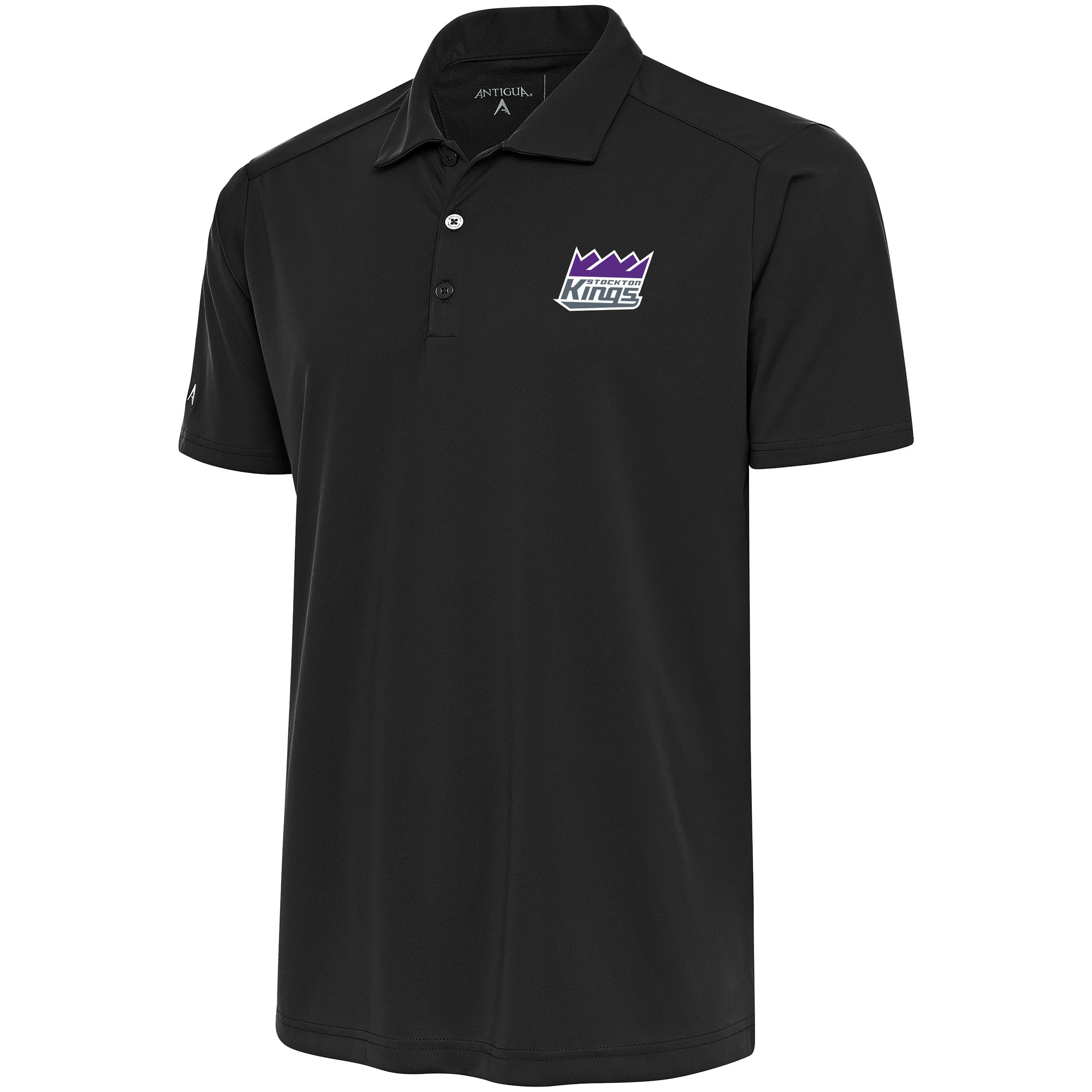 Men's Antigua Charcoal Stockton Kings Big & Tall Tribute Polo