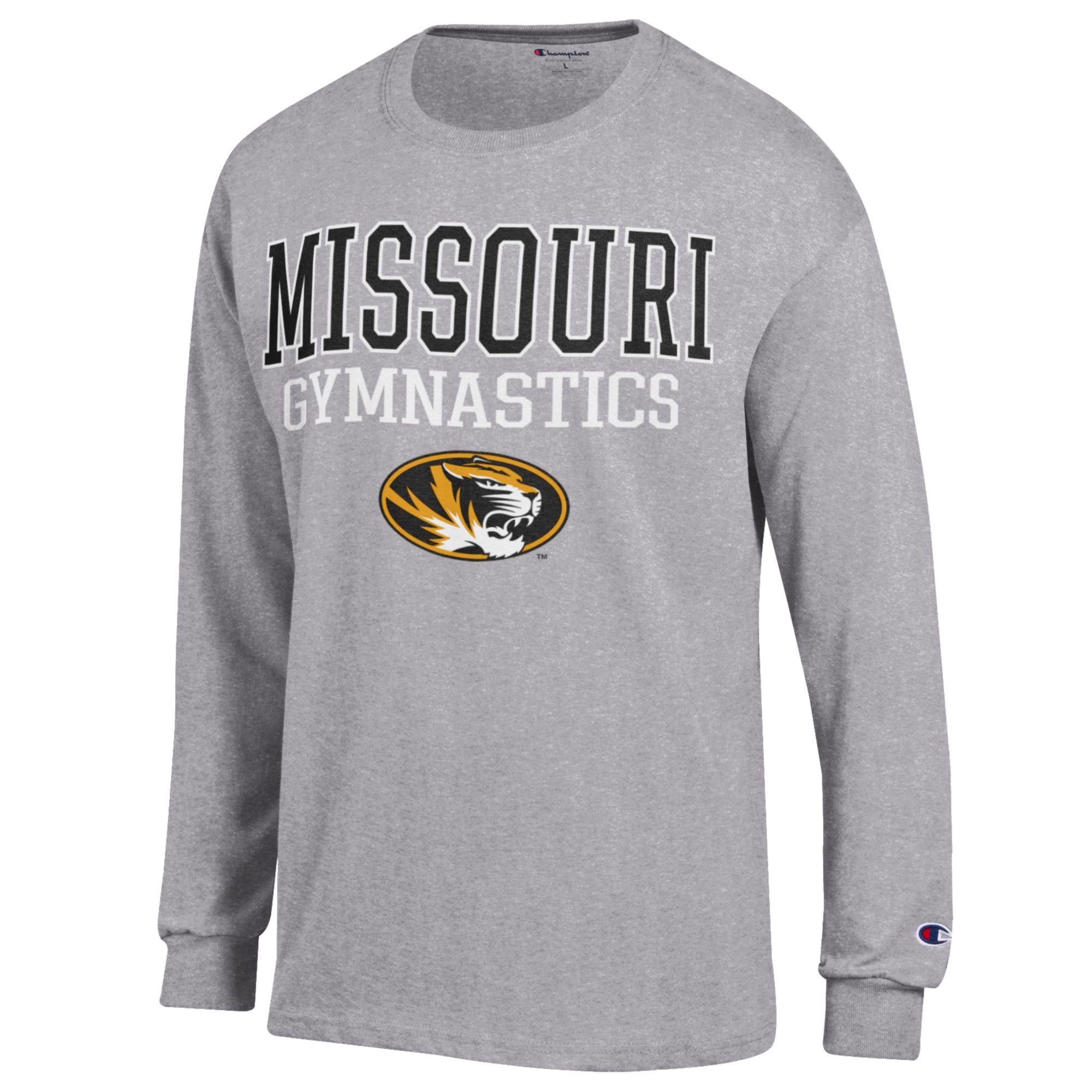 Men's Champion Gray Missouri Tigers Gymnastics Stack Long Sleeve T-Shirt - Image 3
