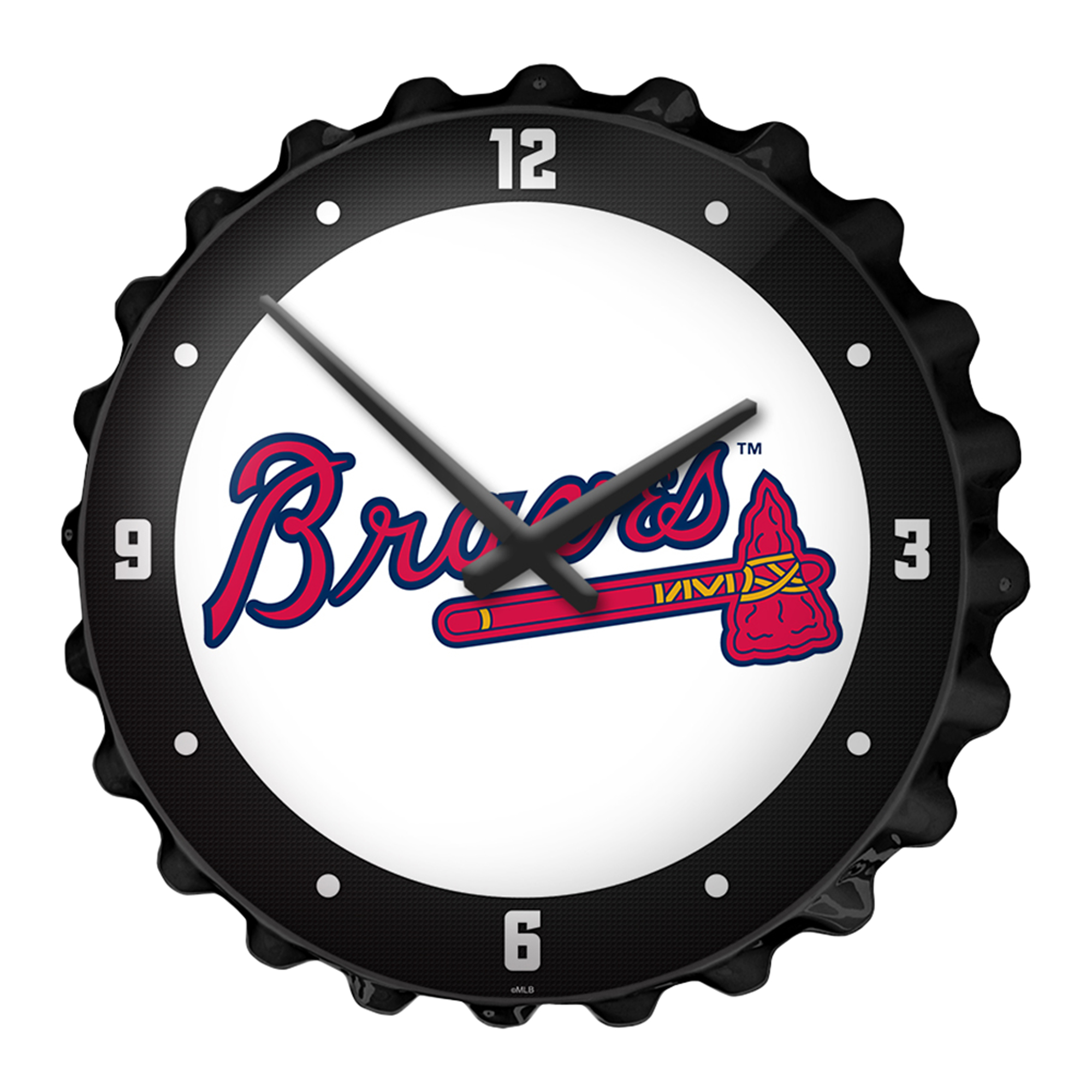 Atlanta Braves 18.5" Bottle Cap Wall Clock