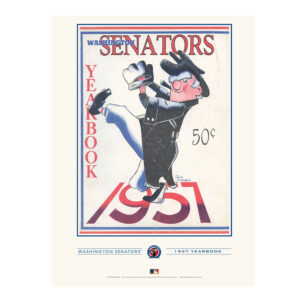 Washington Senators 12" x 16" 1957 Program Cover Art Print