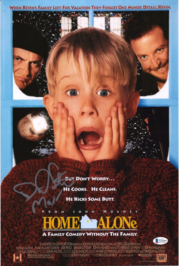 Daniel Stern Home Alone Autographed 12" x 18" Movie Poster with "Marv" Inscription - Beckett