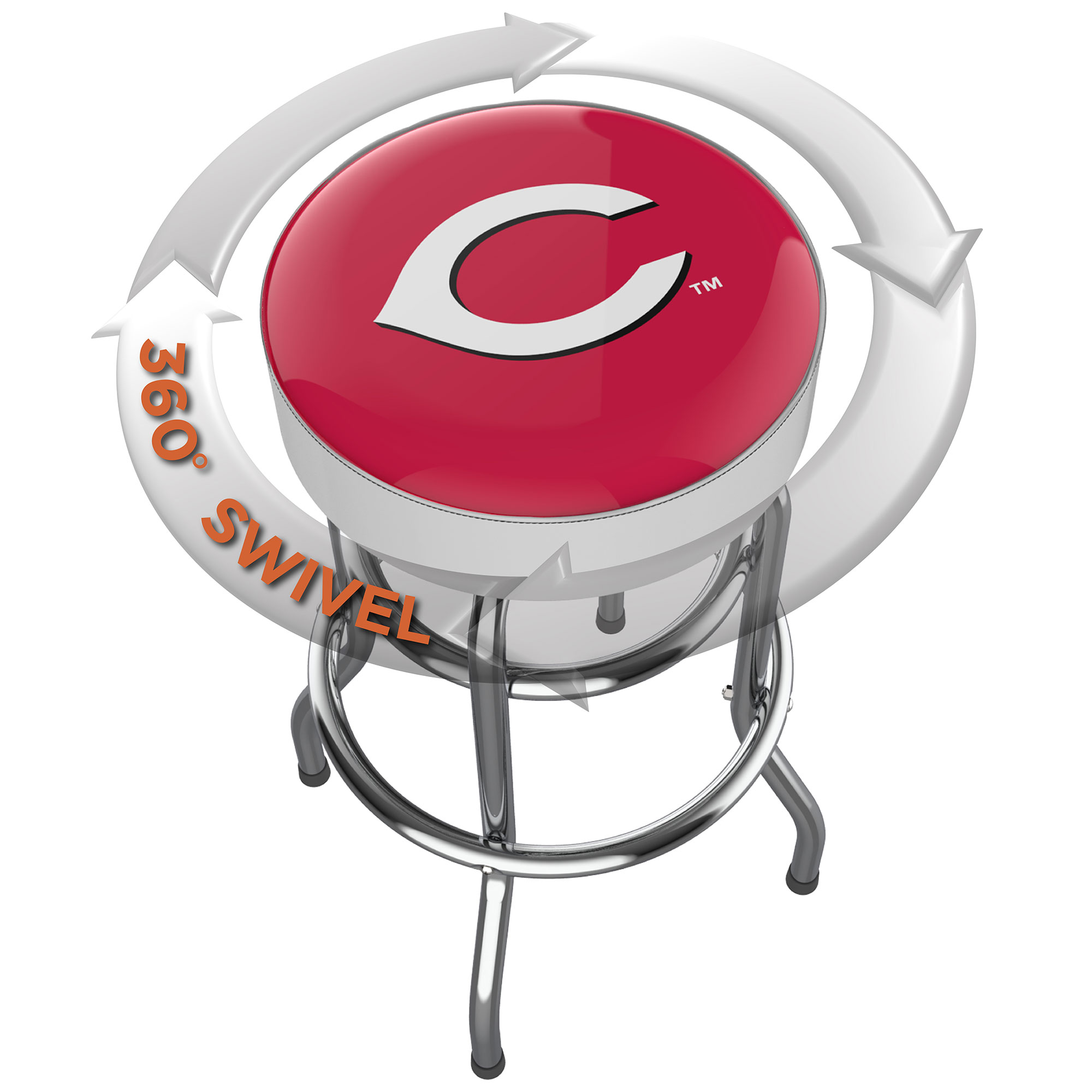 Imperial Cincinnati Reds Team Chrome Bar Stool - Image 9