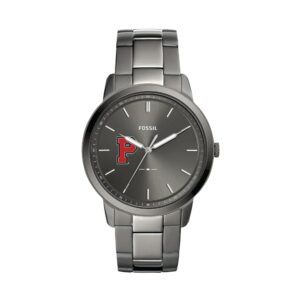 Men's Fossil  Gray Pacific Boxers Minimalist Three-Hand Smoke Watch