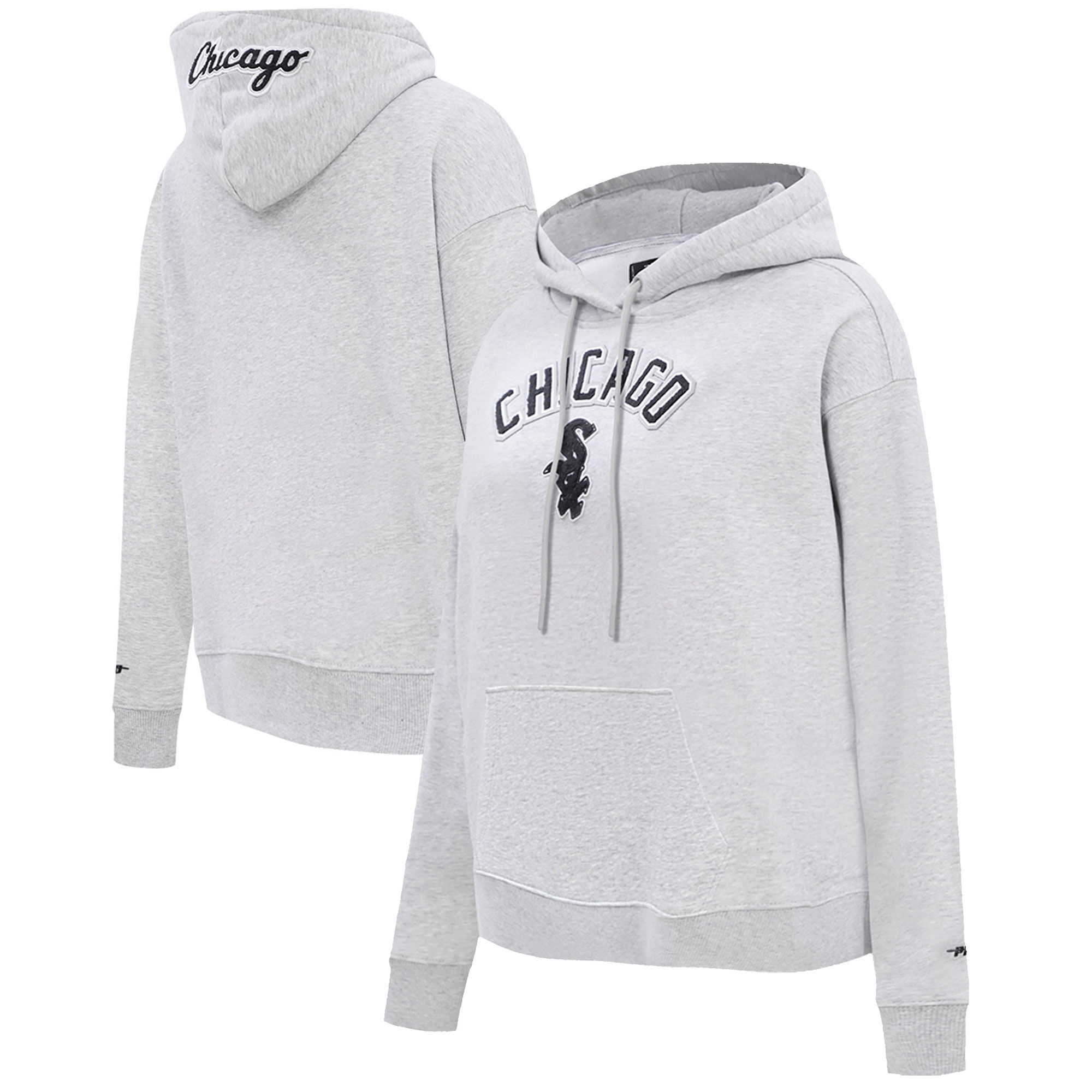 Women's Pro Standard Heather Gray Chicago White Sox Classic Fleece Pullover Hoodie