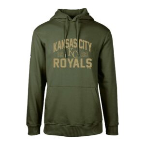 Men's Levelwear  Green Kansas City Royals Podium Line Up Pullover Hoodie