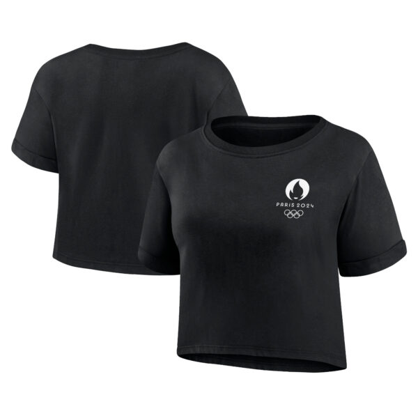 Paris 2024 Olympics Crop T-Shirt - Black - Womens - Image 5