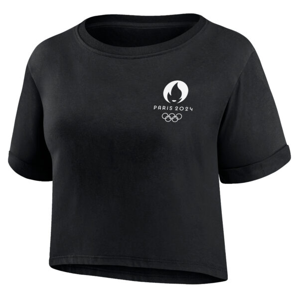 Paris 2024 Olympics Crop T-Shirt - Black - Womens - Image 3