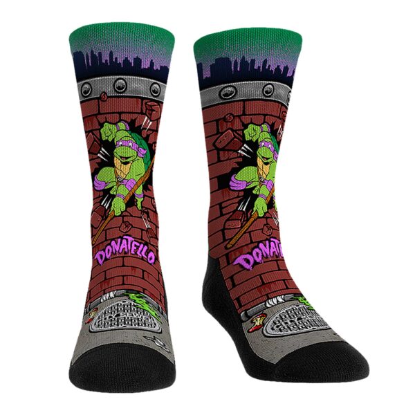 Unisex Rock Em Socks Teenage Mutant Ninja Turtles Donatello Breakout Crew Socks