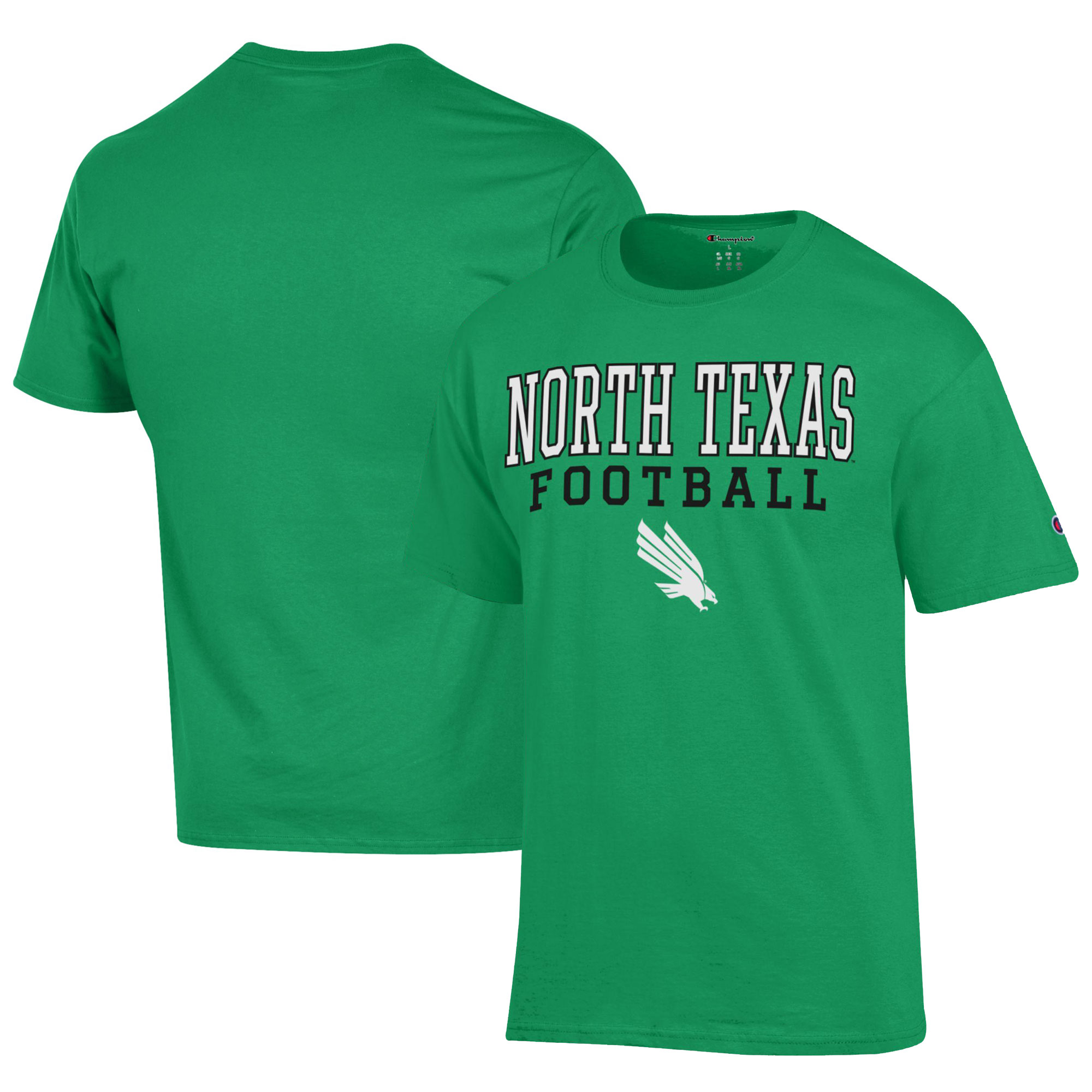 Men's Champion Kelly Green North Texas Mean Green Football Jersey T-Shirt - Image 2