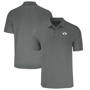 Men's Cutter & Buck Gray BYU Cougars Big & Tall Forge Eco Stretch Recycled Polo
