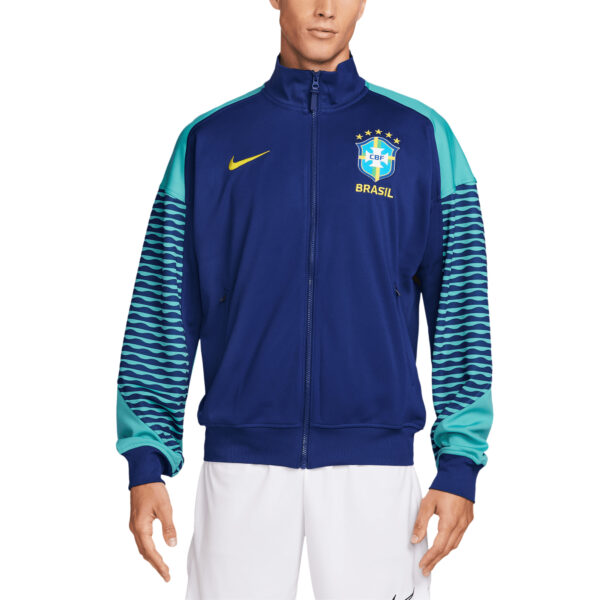 Men's Nike  Navy Brazil National Team 2024 Academy Pro Performance Anthem Full-Zip Jacket