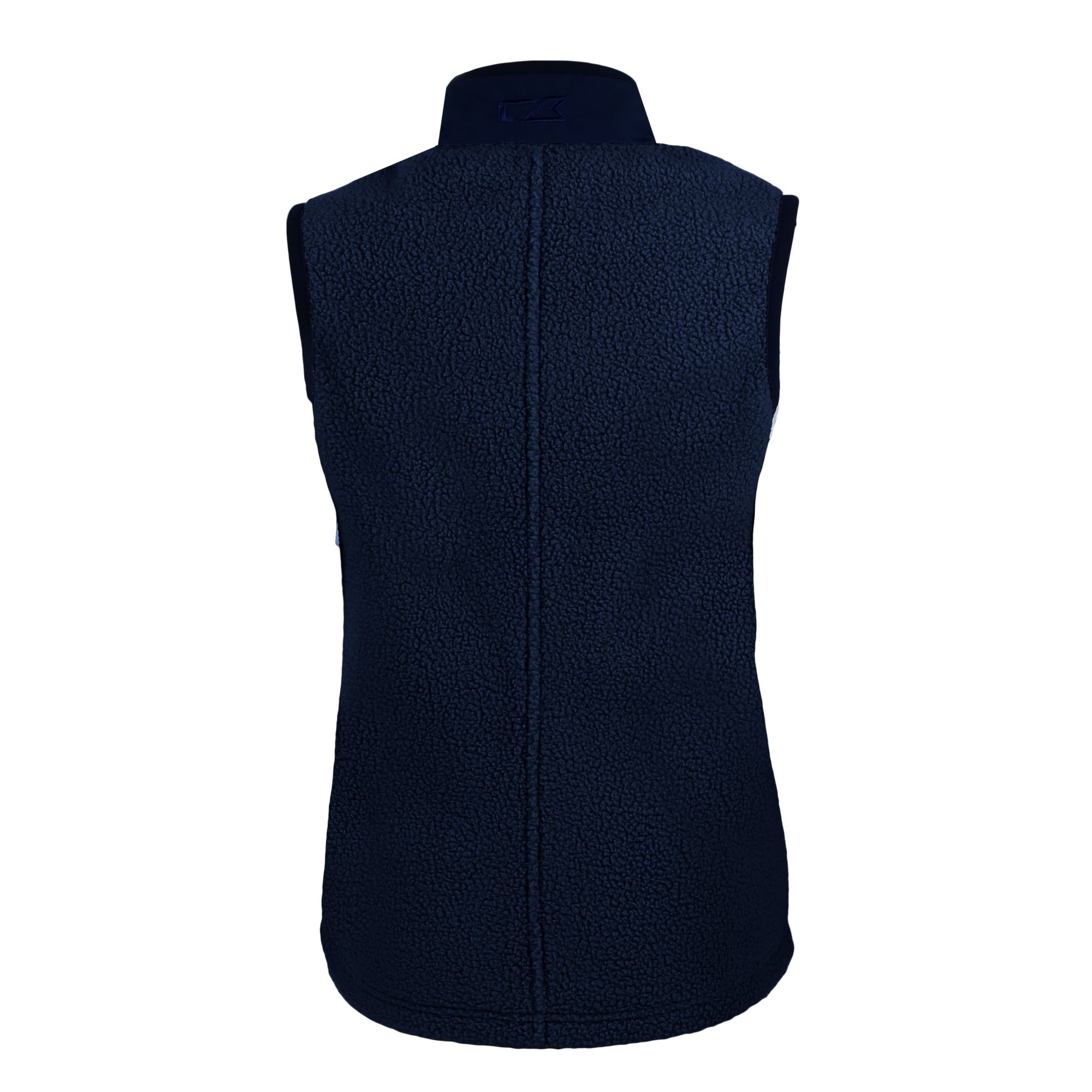 Women's Cutter & Buck Navy Chicago Bears Throwback Cascade Eco Sherpa Fleece Vest - Image 4