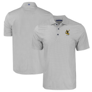 Men's Cutter & Buck  Gray Pittsburgh Steelers Throwback Big & Tall Pike Eco Tonal Geo Print Stretch Recycled Polo